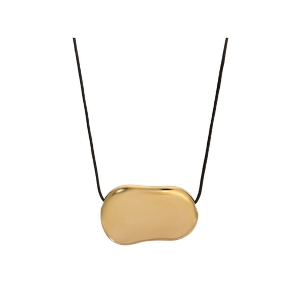Gold Pendant Rope Necklace - Picture 2 of 3
